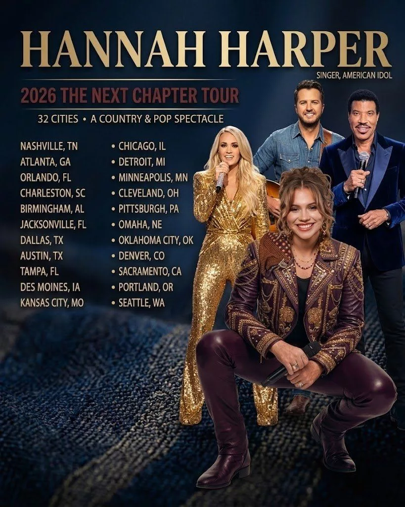 Cover Image for 💥 GLOBAL SHOW ALERT: Hannah Harper — American Idol standout — is making a TRIUMPHANT RETURN alongside judges Carrie Underwood, Luke Bryan, and Lionel Richie — and fans are already calling it a MUST-WATCH EVENT. 🎶