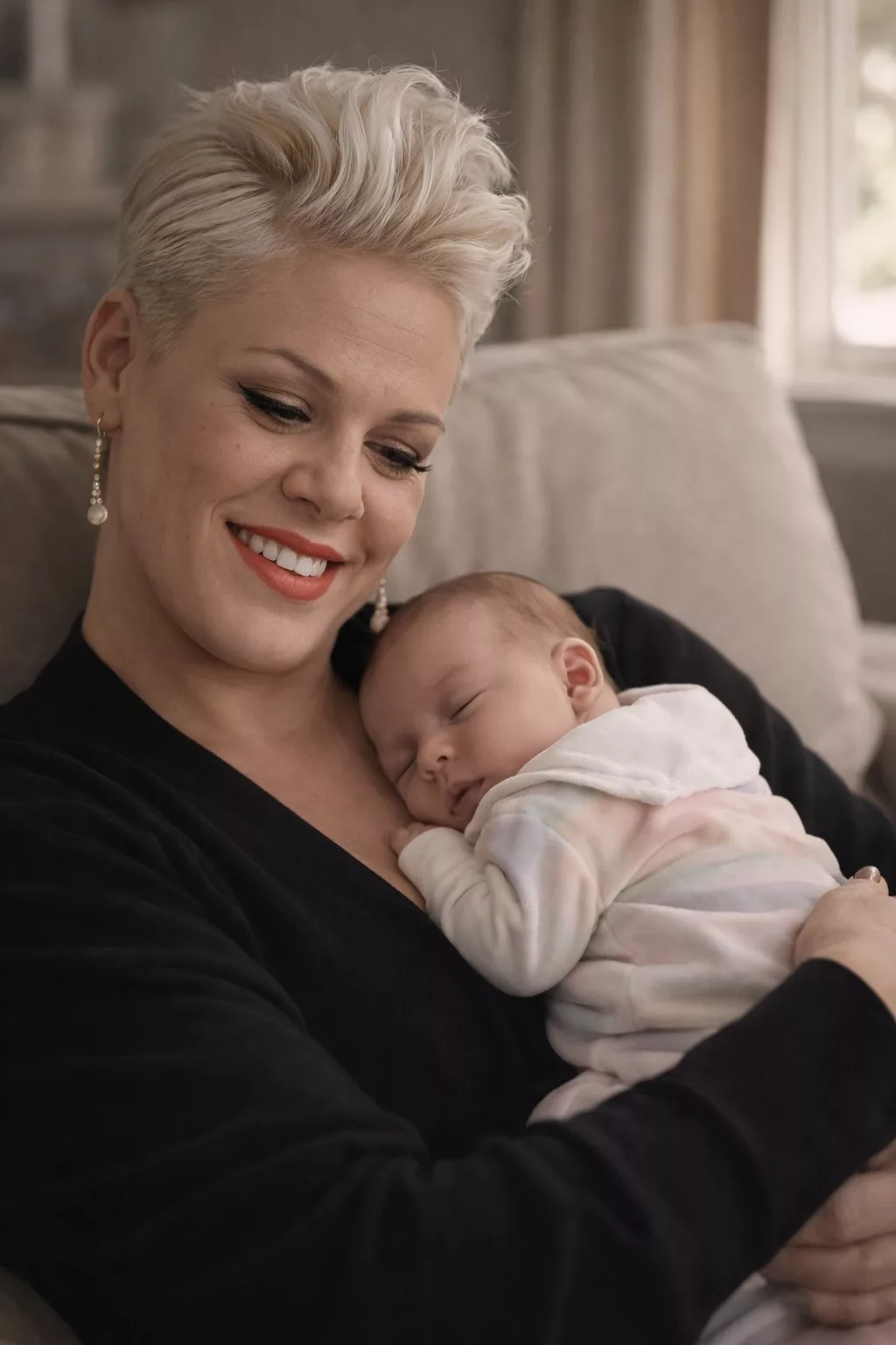 Cover Image for 😍👶 A moment filled with joy… and tears. P!nk couldn’t hold back her tears as she hugged her newborn daughter — a memory that will forever be etched in her mind. ❤️