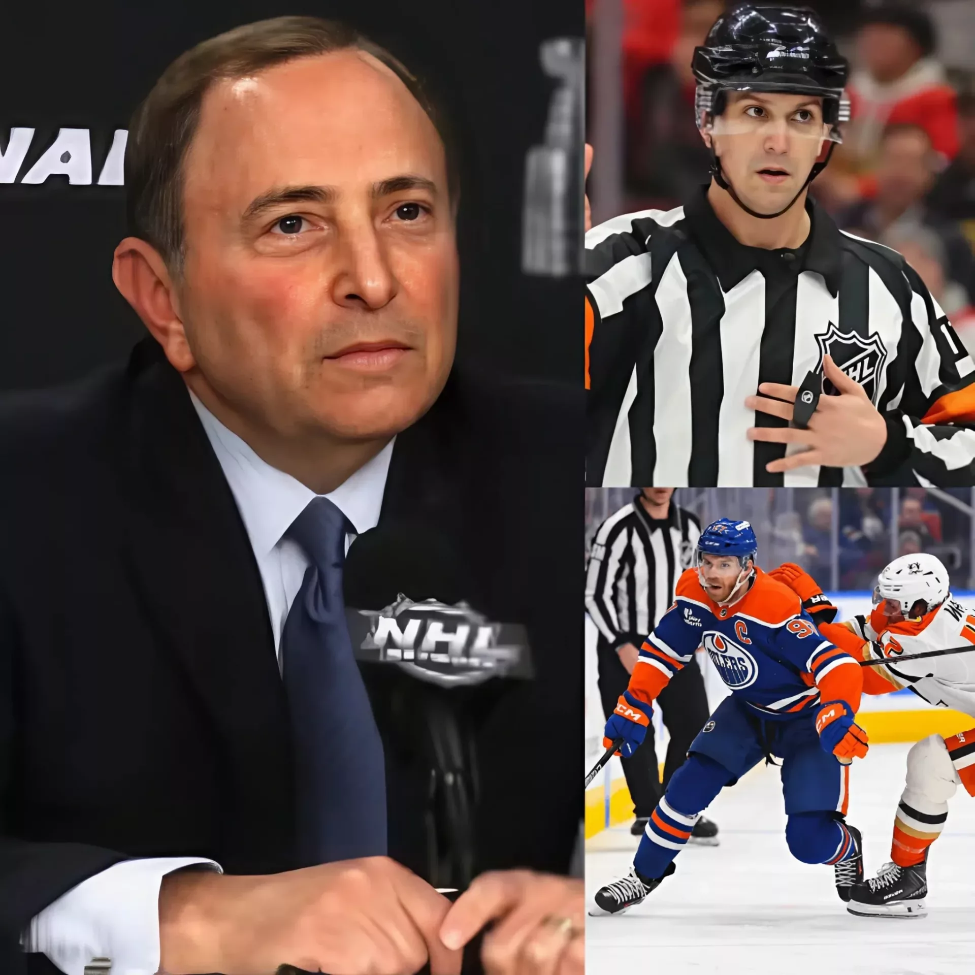 Cover Image for 🚨 NHL Rocked by Explosive Investigation as Gary Bettman Targets Ducks, Referees, and Alleged Betting Links 005