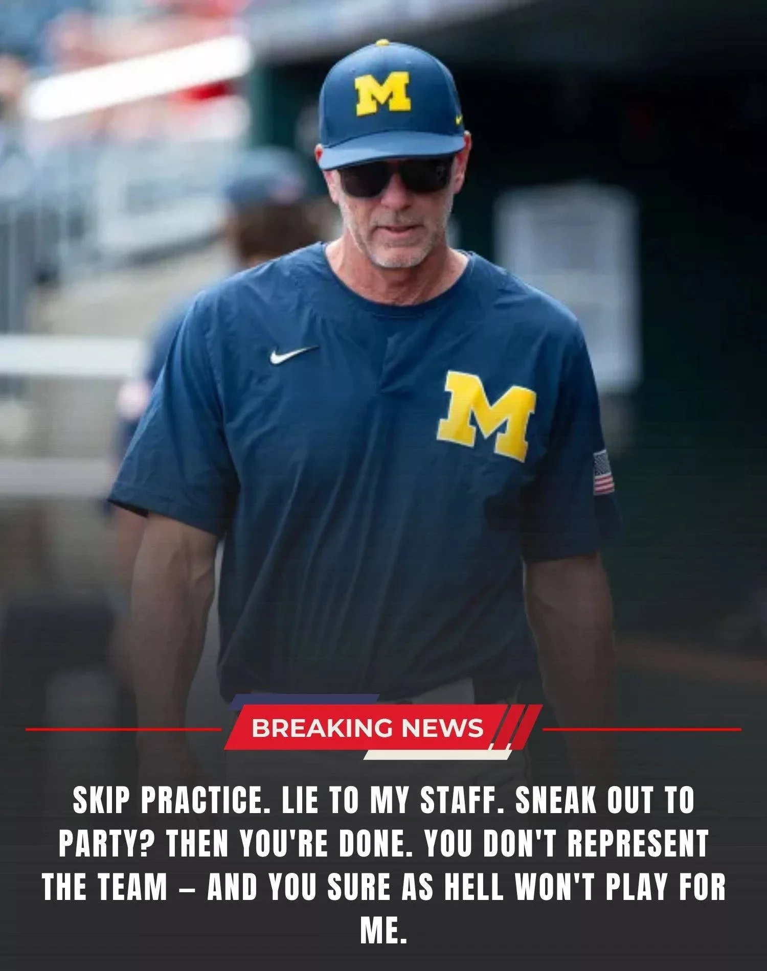 Cover Image for BREAKING: Michigan Wolverines Baseball head coach Tracy Smith has stunned the college baseball world by immediately suspending three of the team’s star players.