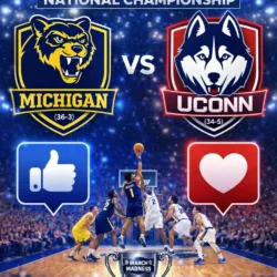 NEW TIP-OFF TIME: UConn vs. Michigan March Madness Championship Final Rescheduled for Prime-Time Blowout
