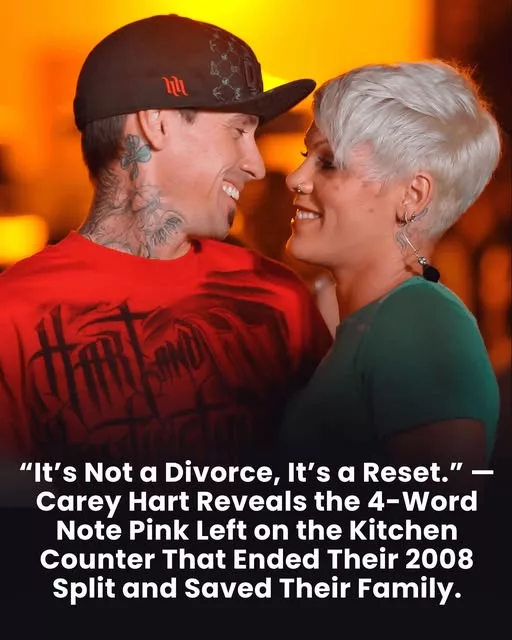 Cover Image for “It’s Not a Divorce, It’s a Reset.” — Carey Hart Reveals the 4-Word Note Pink Left on the Kitchen Counter That Ended Their 2008 Split and Saved Their Family