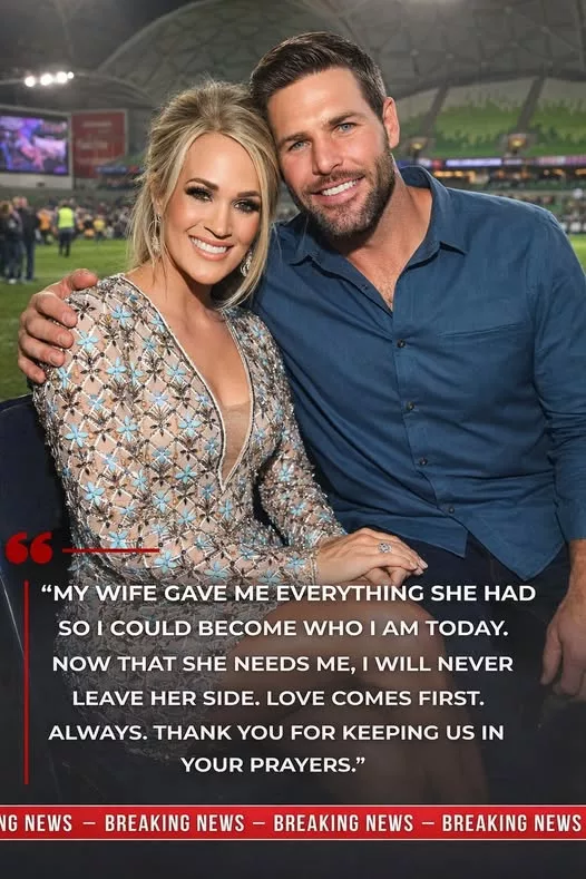 Cover Image for 💔 EMOTIONAL MOMENT: Carrie Underwood was brought to TEARS as she opened up about her husband in a quiet and heartbreaking moment that has left viewers stunned.