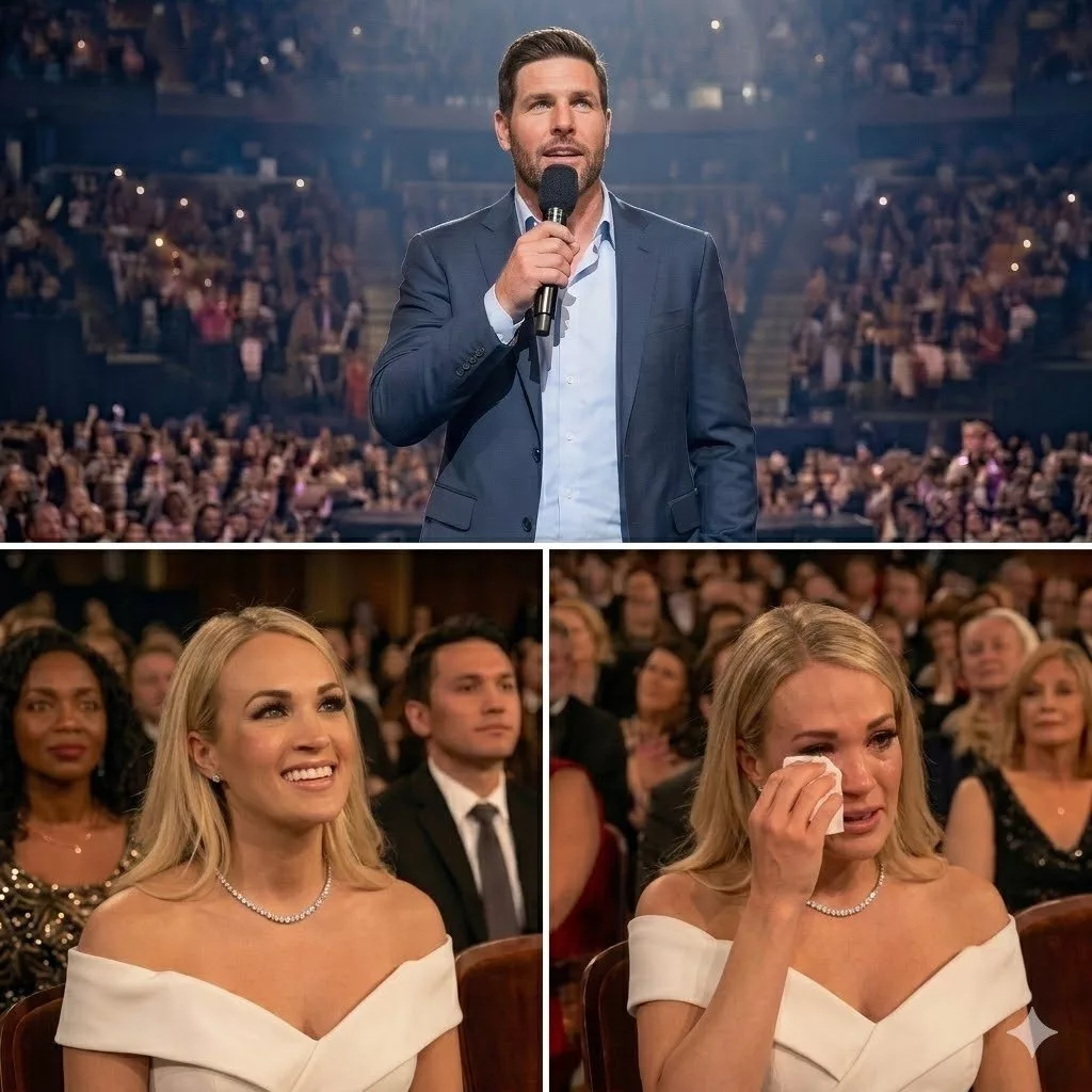 Cover Image for Last night, Carrie Underwood’s husband, Mike Fisher, stepped onto the stage to present her with a very special gift in celebration of their wedding anniversary.