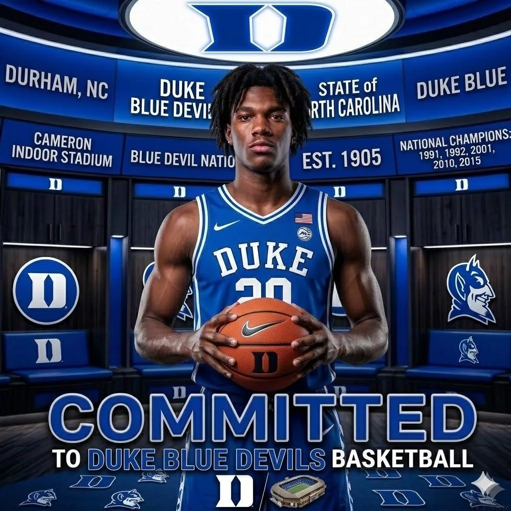 Cover Image for Breaking News: Nation’s No. 1 Star Player Stuns the Basketball World with Commitment to Duke Blue Devils