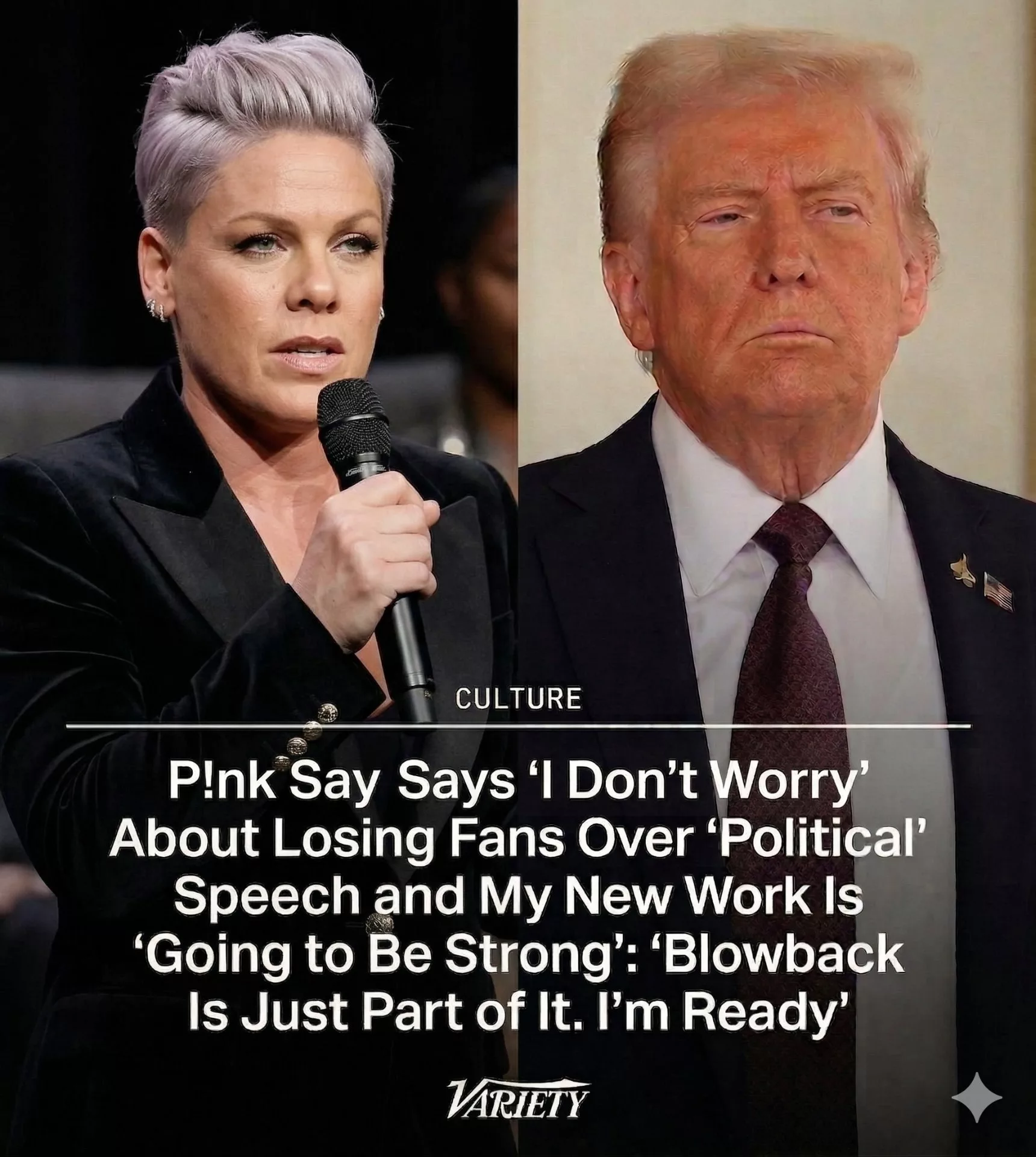 Cover Image for P!nk is drawing intense attention after delivering a bold political message, making it clear she isn’t afraid of backlash and won’t stay silent about what she believes is happening in the country.