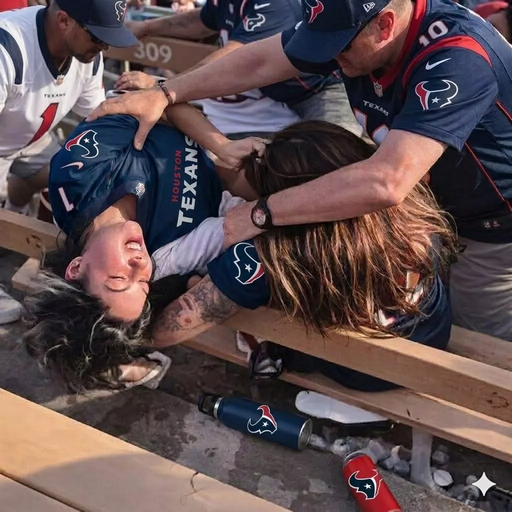 Cover Image for Unbelievable: Two Houston Texans Fans Engage in Wild Brawl During Game [VIDEO]