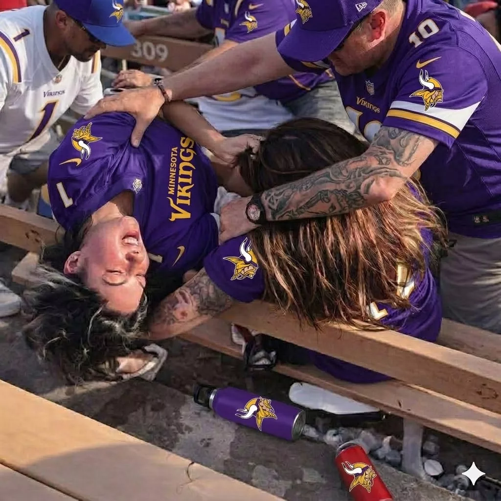 Cover Image for Shocking Scene: Two Minnesota Vikings Fans Throw Wild Haymakers in One of the Craziest Fights You’ll Ever See [VIDEO]