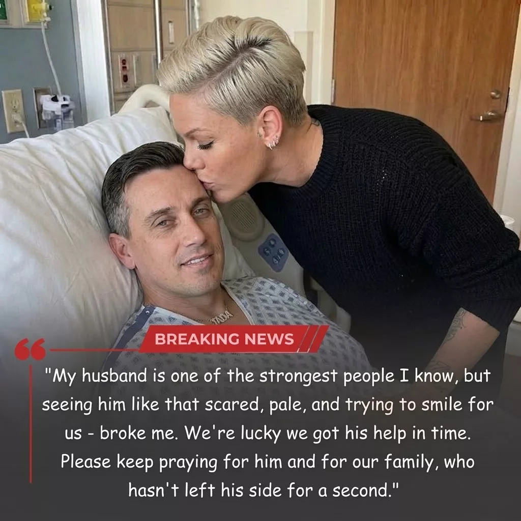 Cover Image for P!nk’s voice wavered the moment she appeared on camera — softer, slower, carrying the weight of a wife holding onto hope. In a raw, emotional update
