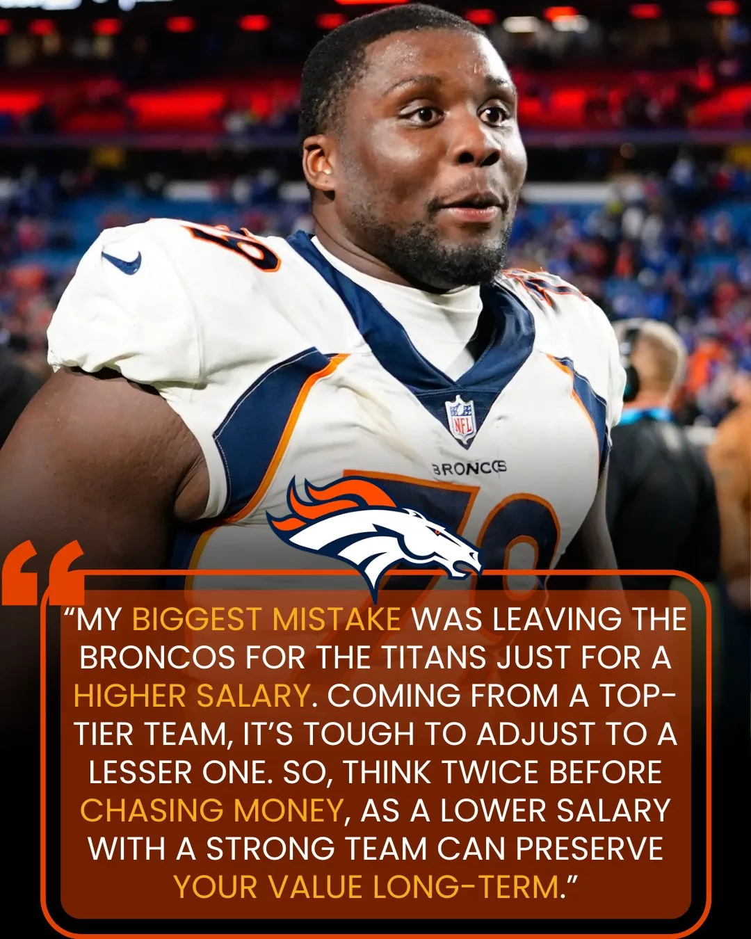 Cover Image for 🚨 BREAKING: Lloyd Cushenberry III Sends Strong Message to a Denver Broncos Star — “Don’t Let Money Decide Your Future”