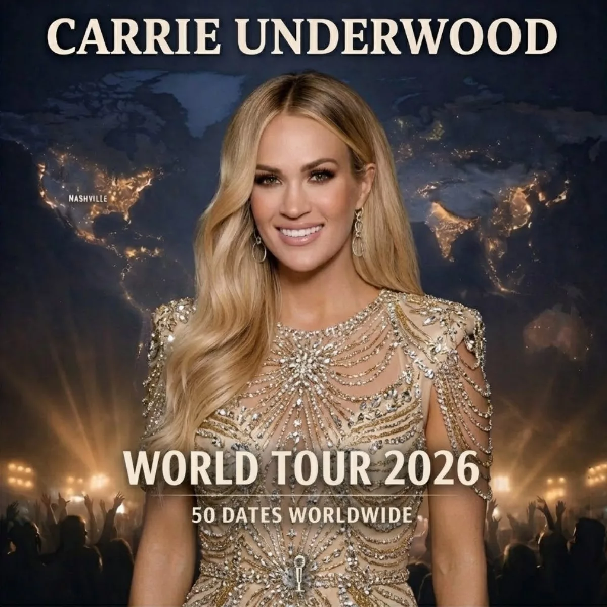 Cover Image for 🚨 GLOBAL SHOCKWAVE: Carrie Underwood OFFICIALLY UNLEASHES 2026 WORLD TOUR — 32 DATES, 3 CONTINENTS, AND A SECRET SENDING FANS INTO TOTAL CHAOS 🎤🔥