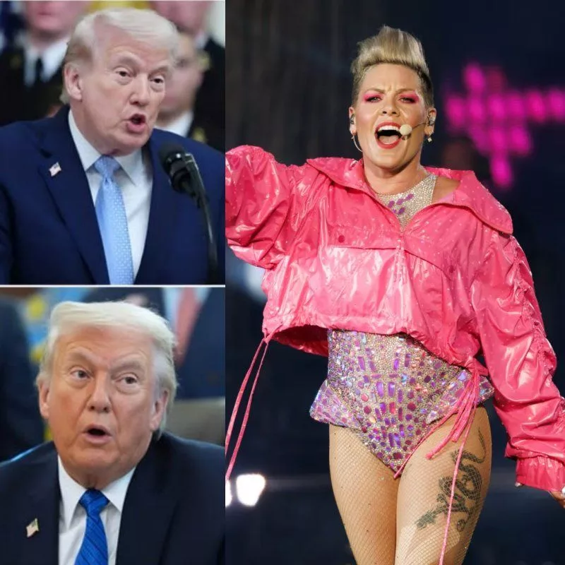 Cover Image for D.o.n.a.l.d T.r.u.m.p SLAMS P!nk: “Sit down — you’re just an entitled puppet, mind your own business!” — But P!nk’s response left the entire room stunned.