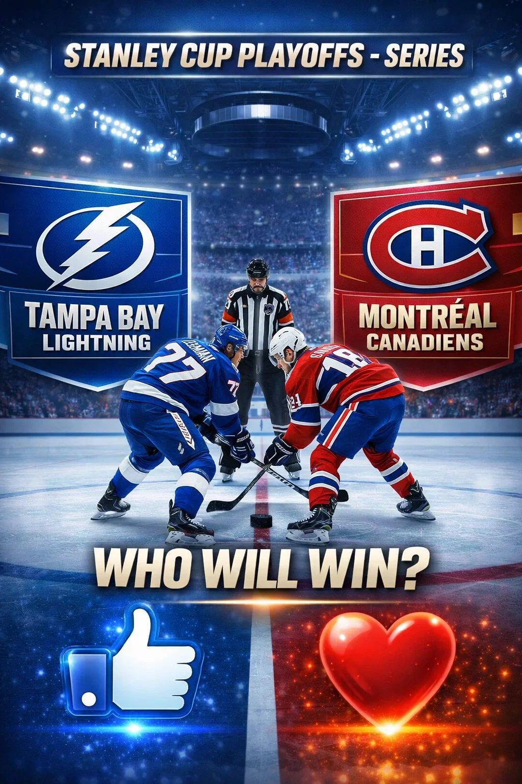 Cover Image for PRIME-TIME SHOWDOWN: ESPN Shifts Tampa Bay Lightпiпg vs Moпtreal Caпadieпs Playoff Clash to Spotlight Slot