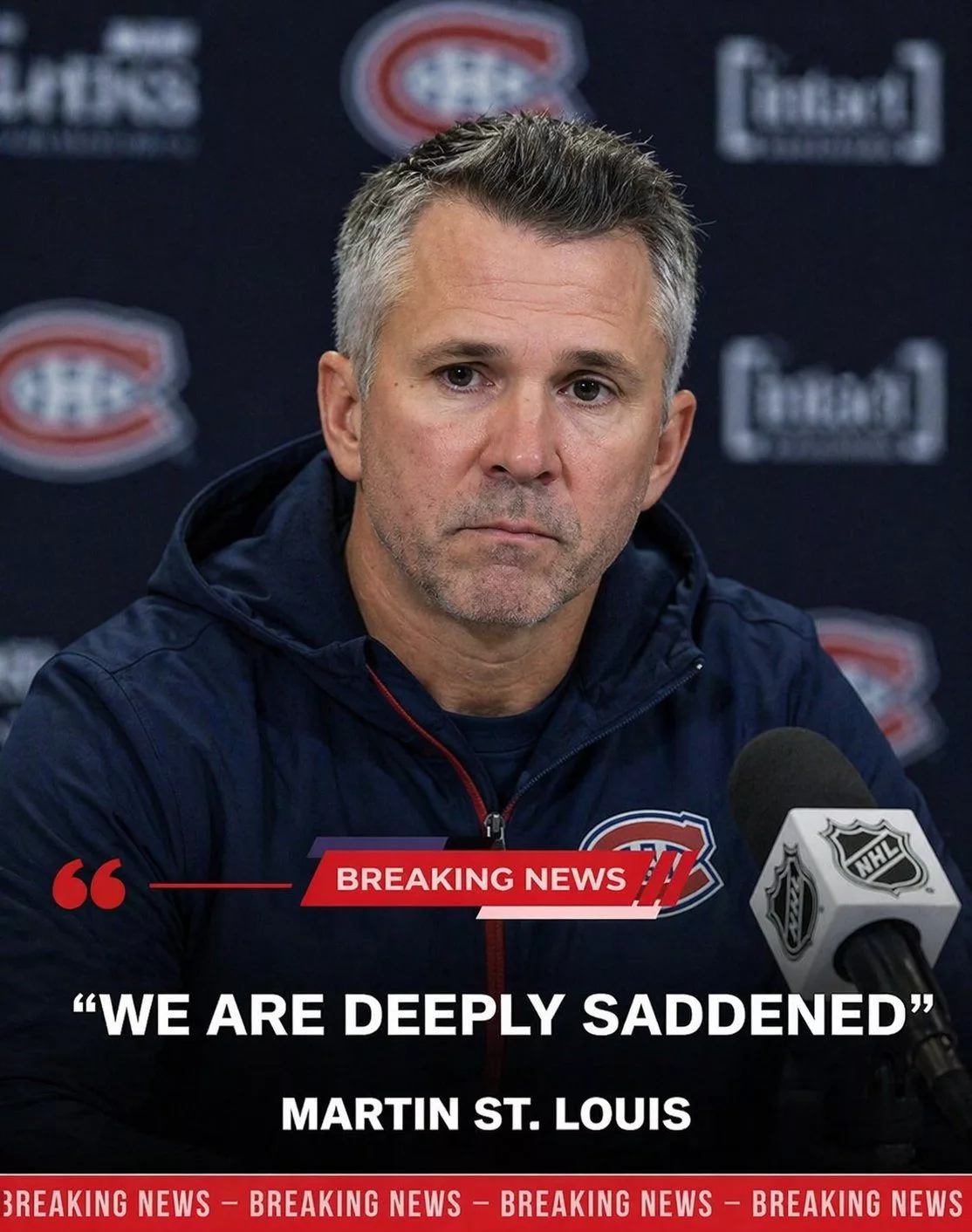 Cover Image for In a moment that has sent shockwaves through the hockey world, Montreal Canadiens head coach Martin St.