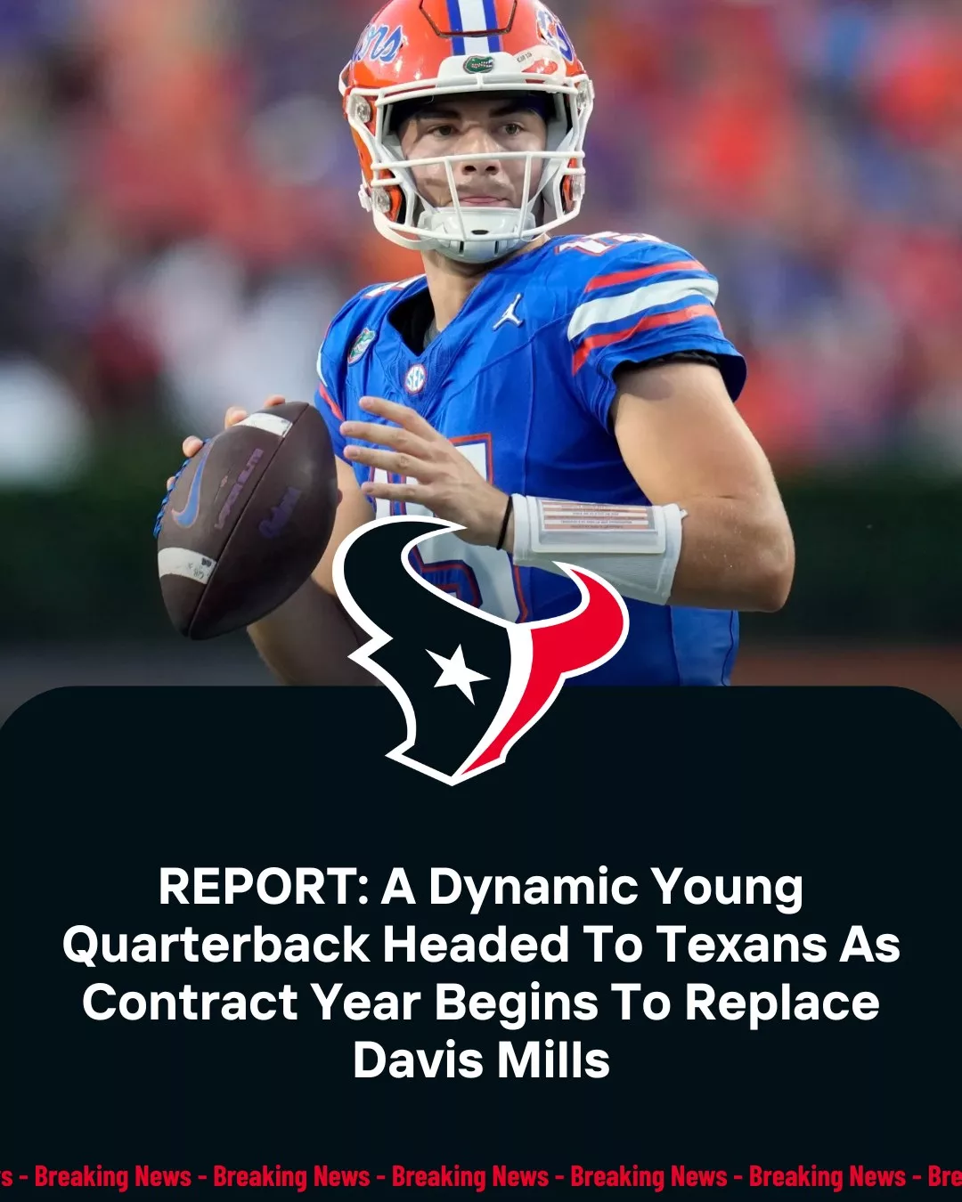 Cover Image for 🚨 REPORT: Dynamic Young Quarterback Linked to Houston Texans as Contract Year Pressure Builds