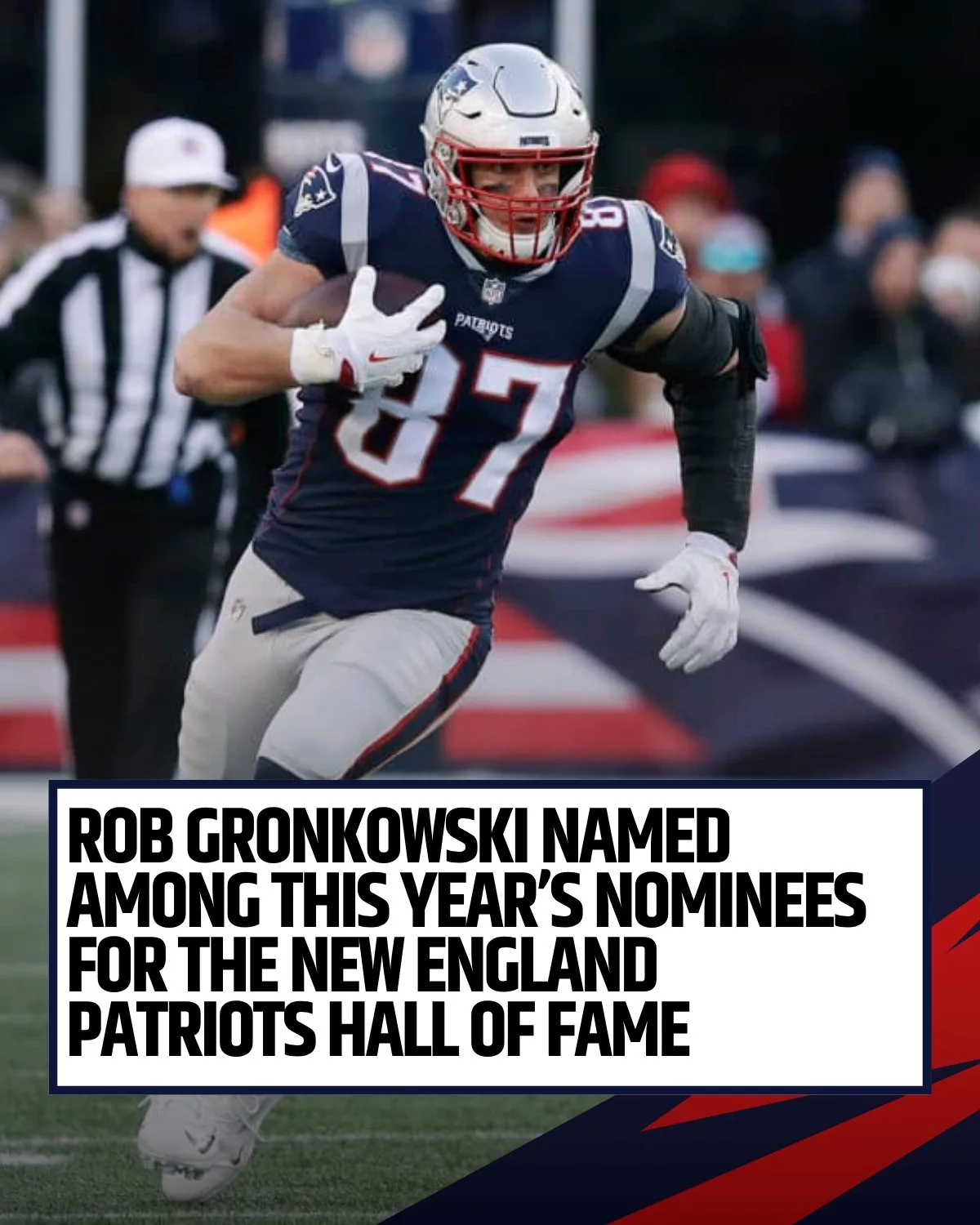 Cover Image for 🚨 BREAKING NEWS: Rob Gronkowski Headlines New England Patriots Hall of Fame Nominees