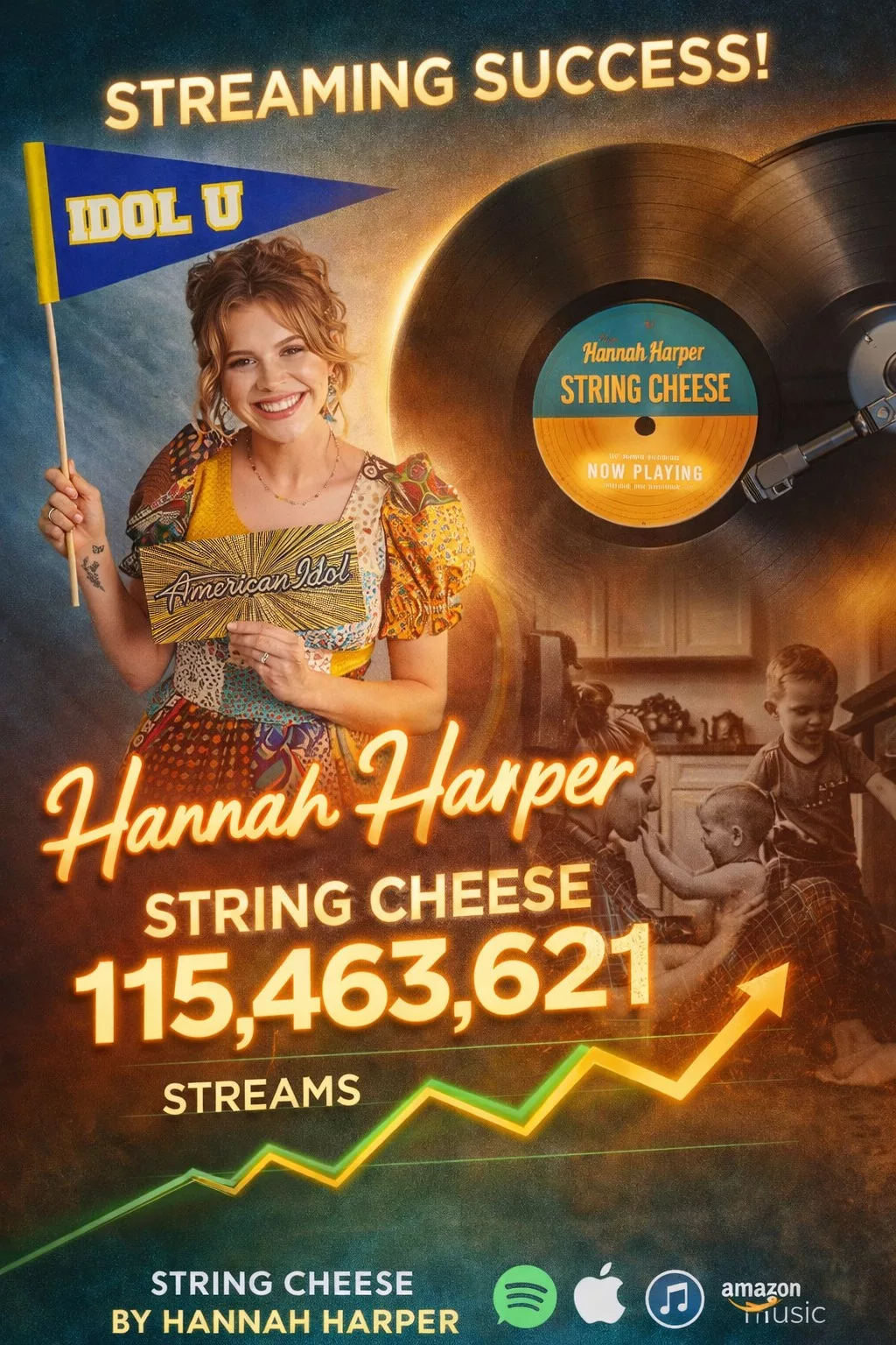 Cover Image for The surge behind Hannah Harperās āString Cheeseā isnāt just numbers climbingāitās proof of a story finding its people. Each stream feels intentional, like listeners arenāt just passing through but staying, holding onto something real