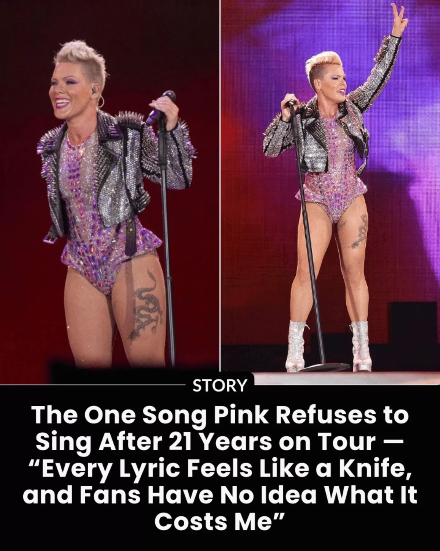 Cover Image for For 21 years, fans have begged Pink to sing one of her most haunting ballads — but she won’t.