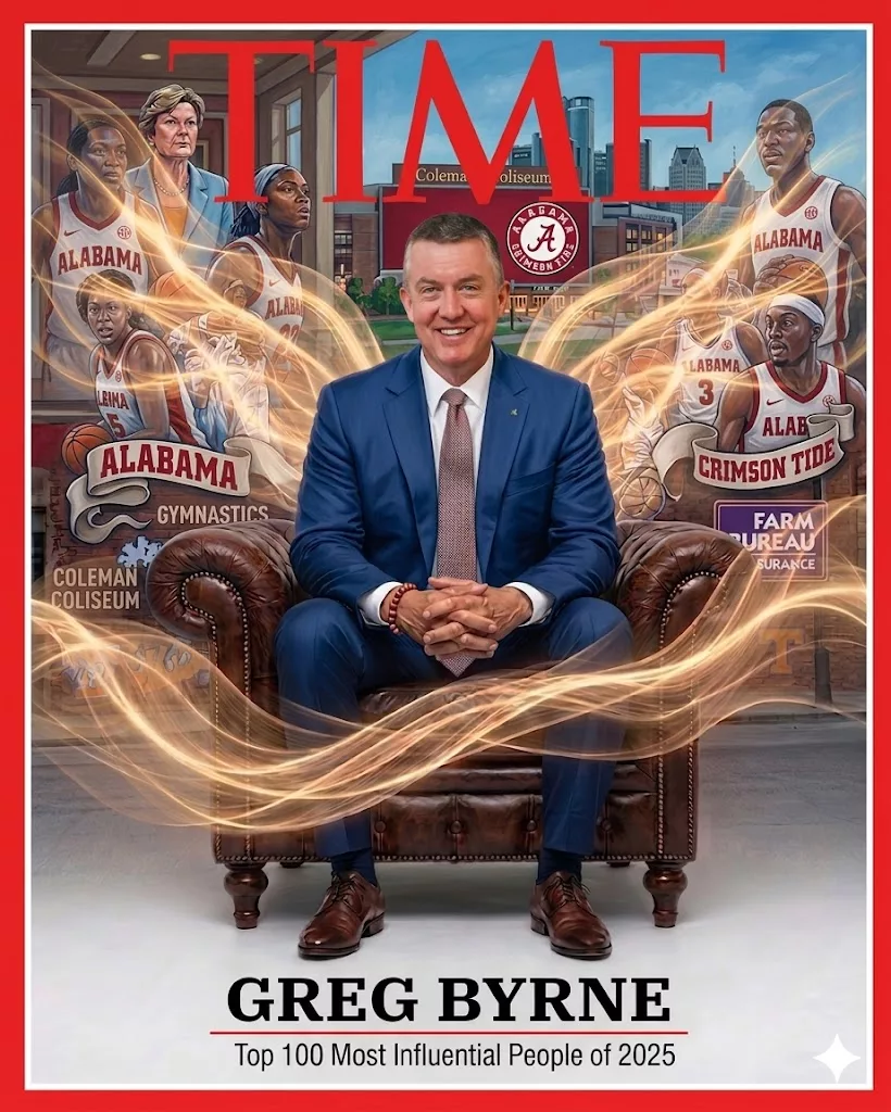 Cover Image for 🚨 BREAKING: Greg Byrne NAMED TO TIME 100 — A QUIET MOMENT THAT REDEFINED LEADERSHIP AT ALABAMA