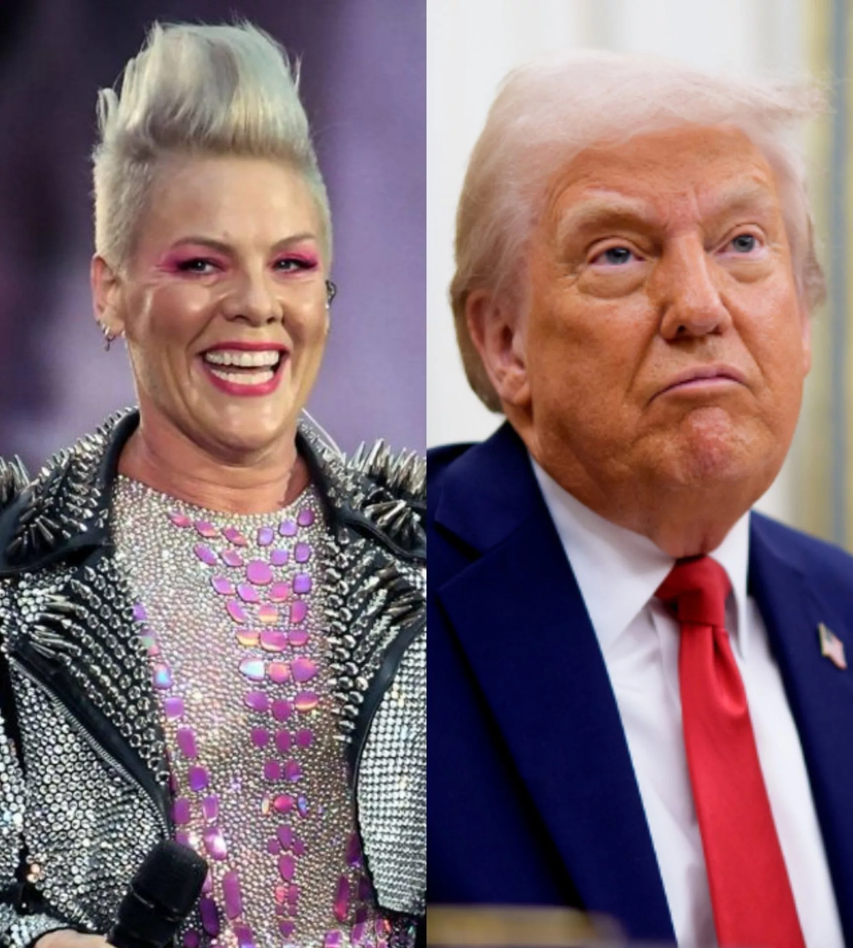Cover Image for 🔥 T.r.u.m.p insults P!nk: “Sit down, little girl” — But her reaction shocked the entire country.