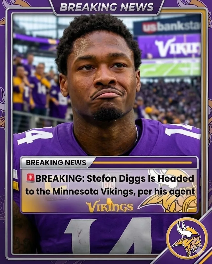 Cover Image for 🚨 BREAKING: Stefon Diggs Headed Back to the Minnesota Vikings, per Agent