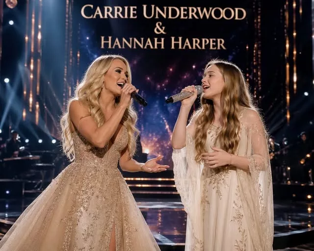 Cover Image for 🌟 UNFORGETTABLE MOMENT: Carrie Underwood Joins Hannah Harper for a Stunning Duet on American Idol