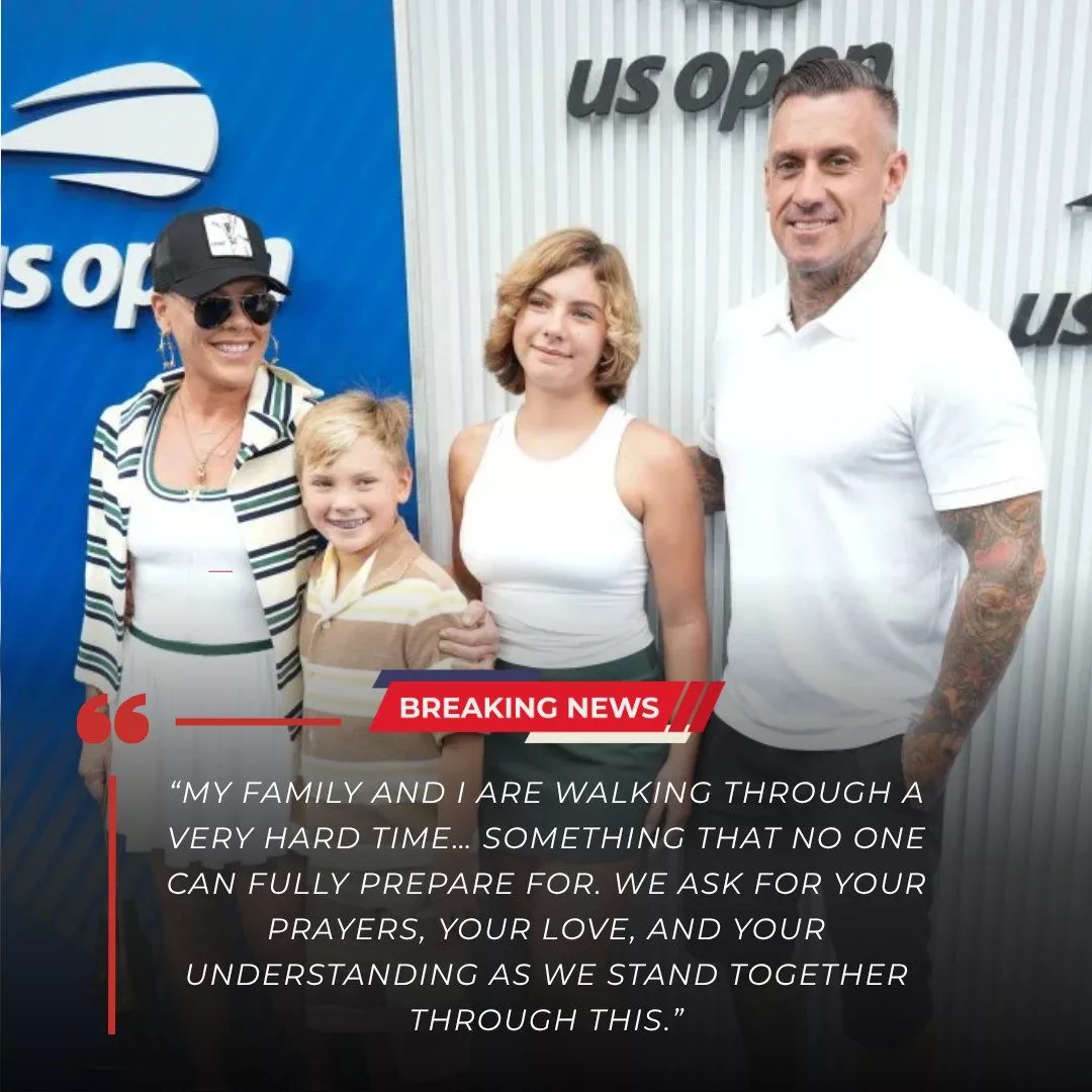 Cover Image for 💔😢 It was a heartbreaking moment: The community fell silent as P!nk and her family shared very sad news that left many in tears and deep shock…