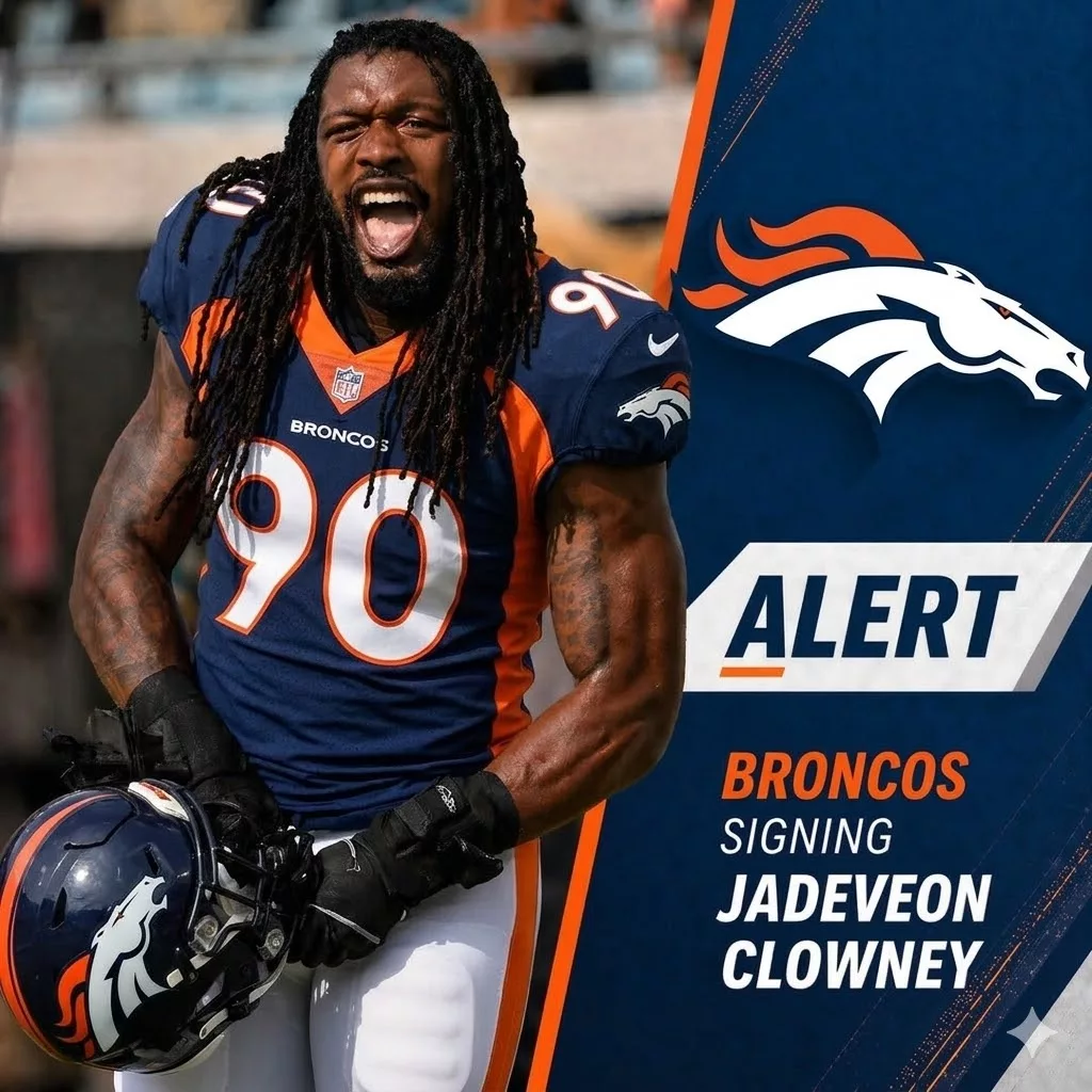 Cover Image for 🚨 BREAKING: Denver Broncos Closing in on Signing EDGE Jadeveon Clowney After Key Visit, Pending Medical Clearance