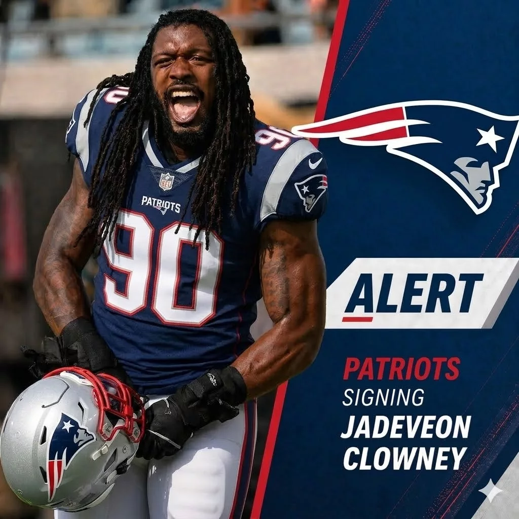 Cover Image for 🚨 BREAKING: New England Patriots Closing in on Signing EDGE Jadeveon Clowney After Key Visit, Pending Medical Clearance