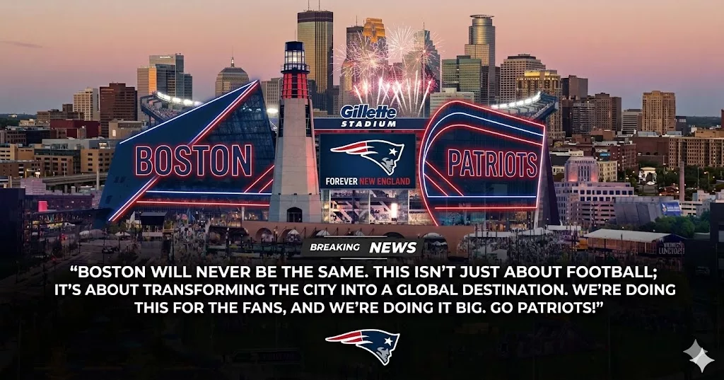 Cover Image for 🚨 BREAKING: New England Patriots Prepare $3.8 Billion Transformation of 🏟️ Gillette Stadium Backed by Major Investors