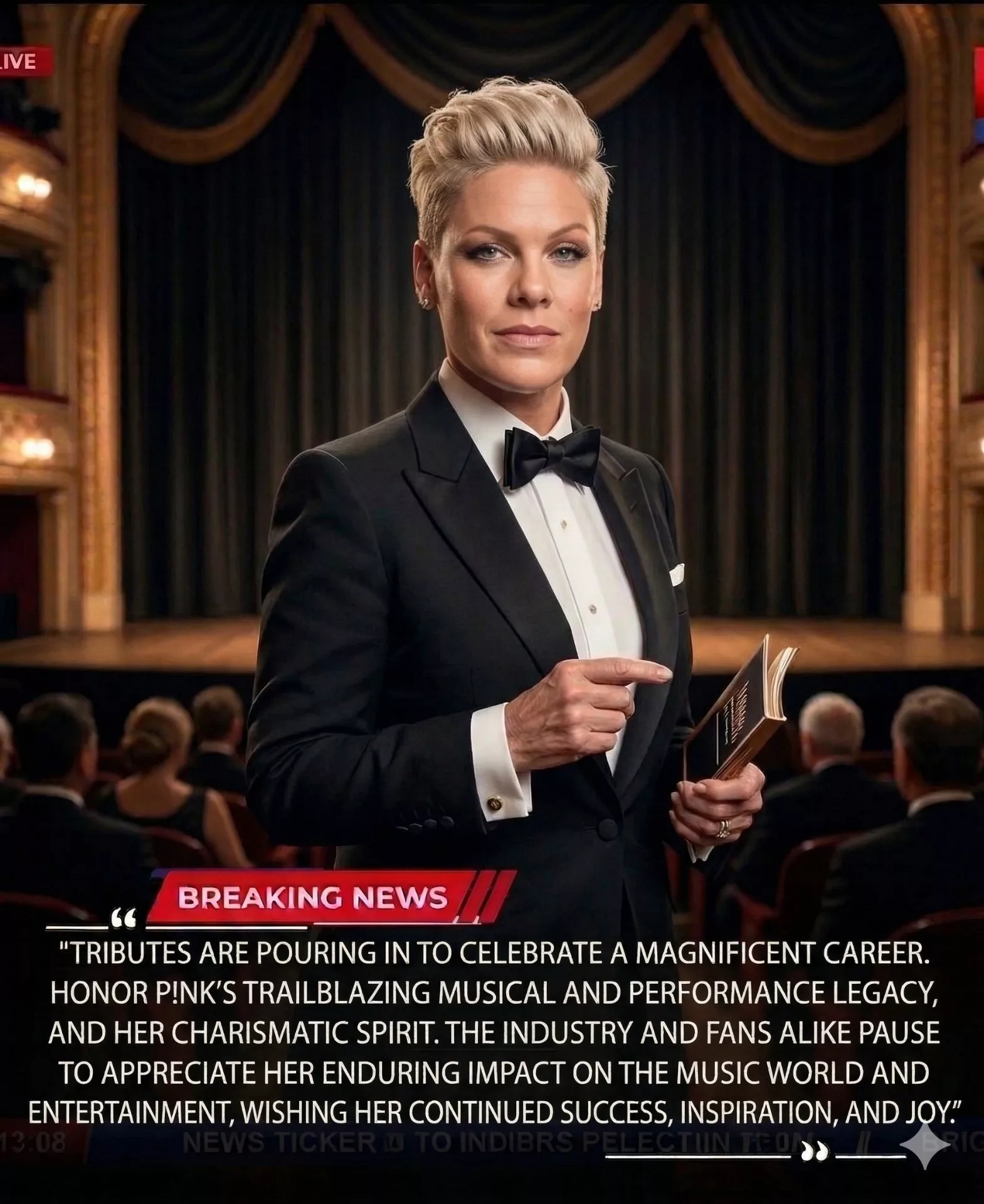 Cover Image for SAD NEWS 💔: P!nk, a global music icon closely associated with powerful performances and fearless artistry