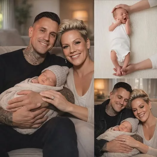 Cover Image for P!nk and her husband Carey Hart have just sent the media into a frenzy with a shocking announcement: they’ve welcomed a newborn baby into the world! 👶