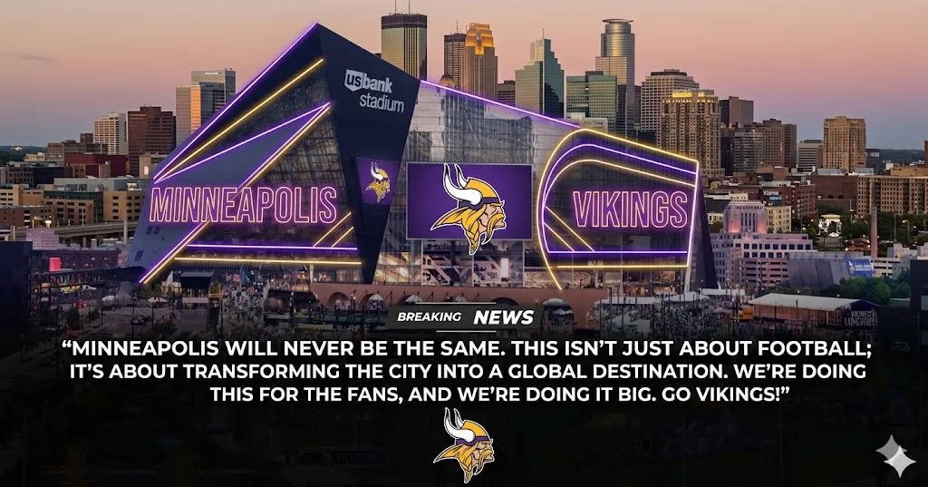 Cover Image for 🚨 BREAKING: Minnesota Vikings Prepare $3.8 Billion Transformation of 🏟️ U.S. Bank Stadium Backed by Major Investors