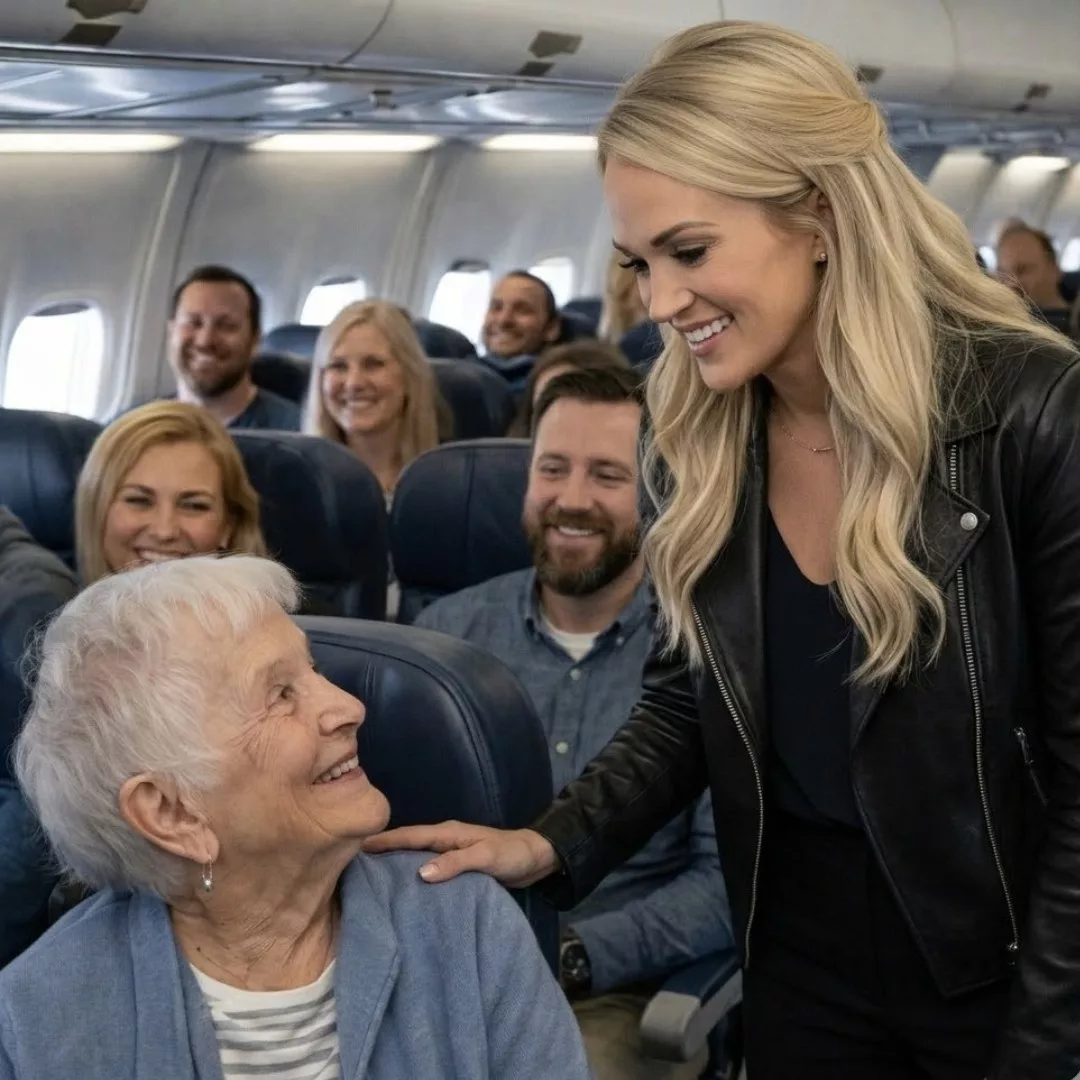 Cover Image for 🚨 BREAKING: The music world is buzzing after Carrie Underwood surprised passengers on a commercial flight with an unexpected act of kindness.