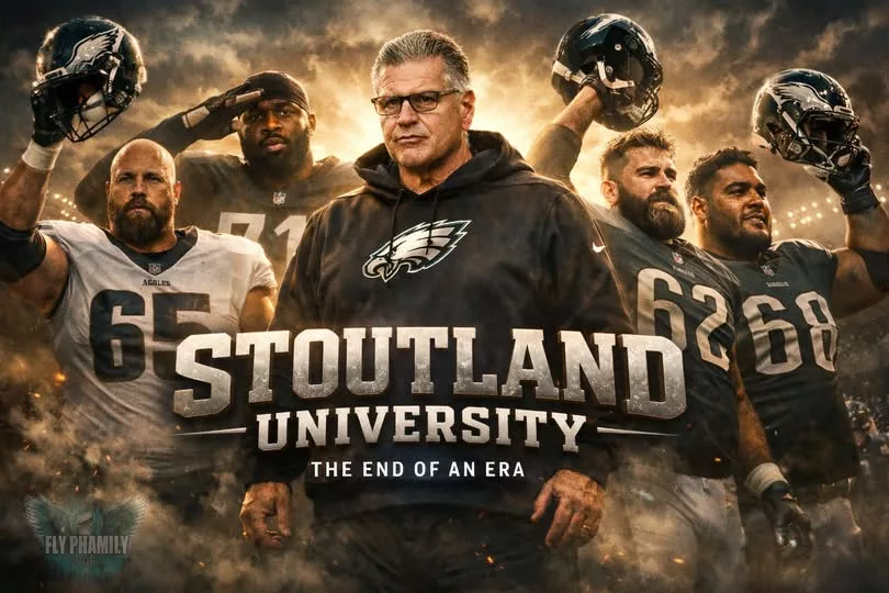 Cover Image for 🦅 The Dean of “Stoutland University” is officially calling it a career… and it truly feels like the end of an era in Philadelphia. For 13 years, Jeff Stoutland didn’t just coach an offensive line—he built a legacy, a brotherhood, and one of the most dominant units the NFL has ever seen.  From developing unknown talents into stars to shaping legends who defined the Eagles’ identity, his impact goes far beyond the field. 💚  Now, as he steps away, fans are left reflecting on everything he gave to this team… and just how big of a void he leaves behind.  👉 Full tribute and untold stories in the comments below…