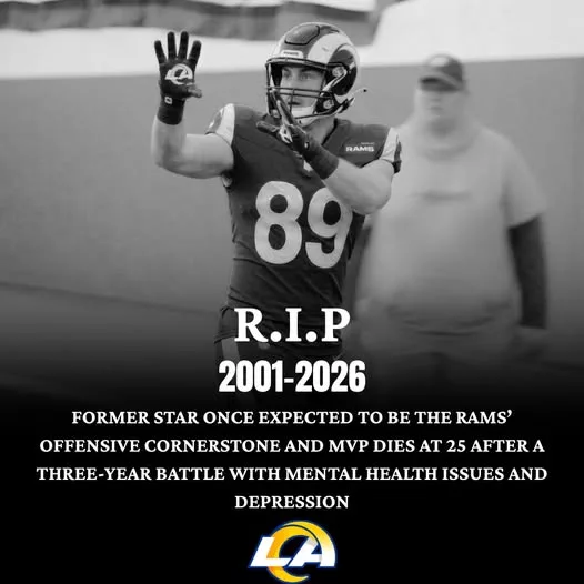 Cover Image for 💔 Tragic news has left fans in shock…  A former rising star — once seen as a future cornerstone and potential MVP for the Rams — has passed away at just 25 after a difficult battle with mental health and depression. Behind the talent and expectations was a young man fighting a silent struggle that many never truly saw.  His journey reminds us that not every battle happens on the field.  Today, Rams fans aren’t just mourning a player… they’re remembering a life, a dream, and a story that ended far too soon.  👇 This is a heartbreaking reminder you need to read — and share.