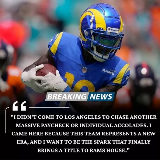 Cover Image for 🚨 BREAKING: Adam Schefter has just dropped a bombshell — a SUPER BOWL LIV champion and 8-time Pro Bowl wide receiver is heading to the Los Angeles Rams, and this changes EVERYTHING.  This isn’t just another signing — this is a statement. The Rams are loading up with elite firepower, giving their offense a dangerous new identity that defenses won’t be ready for. Experience, playmaking, and big-game pedigree are all coming to LA in one move.  But the real question is: who is it… and how will this reshape the NFC race?  Fans are already buzzing, and for good reason. This could be the move that puts the Rams right back in championship contention. 👀