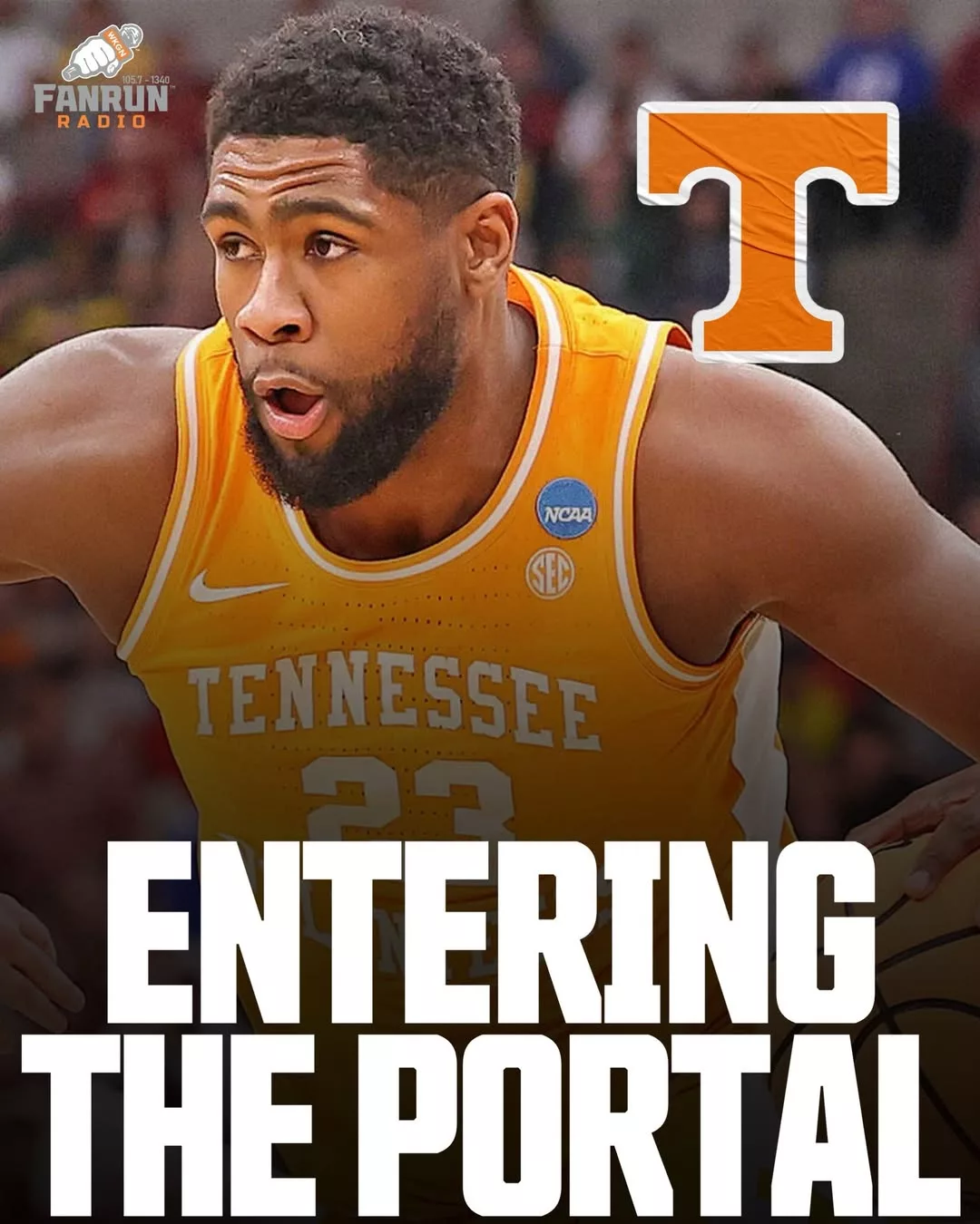 Cover Image for 🚨 BREAKING: Jaylen Carey Enters Transfer Portal Again — Tennessee Forward Set for Fourth School in Four Seasons