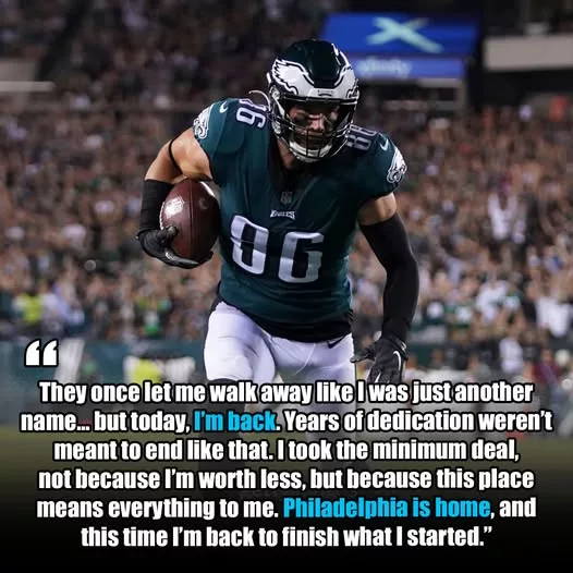Cover Image for 🦅 BREAKING: A veteran of the Philadelphia Eagles has taken a $3M pay cut just to stay with the team 😳 This surprising decision not only shows a deep commitment to the organization, but also triggered a reaction from Howie Roseman that left both fans and insiders stunned. It’s not every day you see a player willingly sacrifice money to keep a championship window alive. Could this be the move that helps the Eagles remain a true contender? 🤔 👉 Roseman’s real reaction — and the identity of the player — are sparking major buzz across the NFL…