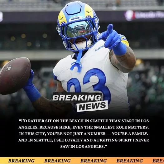 Cover Image for 🚨 BREAKING: A former star of the Los Angeles Rams has shocked fans by choosing a bench role with the Seattle Seahawks over a starting position with the San Francisco 49ers 😳 This unexpected decision has immediately stirred debate across the NFL. Why would a newly available free agent turn down a starting opportunity just to accept a backup role? Could this be a long-term strategic move, or are there hidden factors behind the scenes? 🤔 👉 The real reason behind this surprising choice is fueling intense discussions — and it could reshape the NFC landscape!