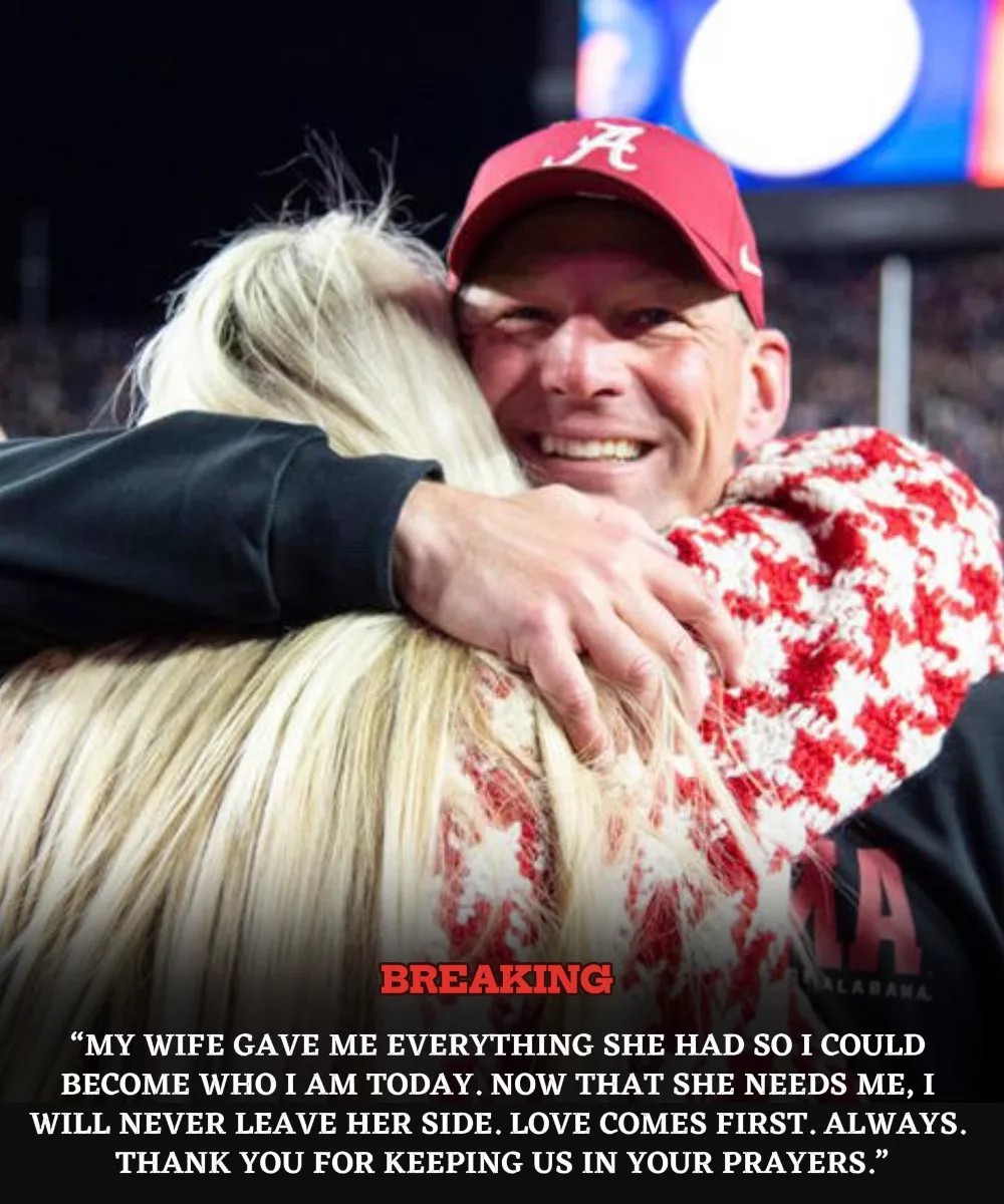 Cover Image for 💔 EMOTIONAL MOMENT: Kalen DeBoer Breaks Down Speaking About His Wife — A Rare, Unfiltered Glimpse Behind the Alabama Sideline