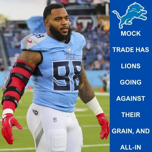 Cover Image for 🔥 A Lions–Titans trade is being called a “no-brainer” — and it all comes down to Brad Holmes 😳 A potential deal between the Detroit Lions and the Tennessee Titans is generating major buzz among fans. If it happens, it could be a move that instantly upgrades the Lions’ roster without giving up too much. The big question: Is Holmes willing to pull the trigger and take this team to the next level? 🤔 👉 The full details of the trade — and the key player involved — are sparking serious curiosity across the NFL…