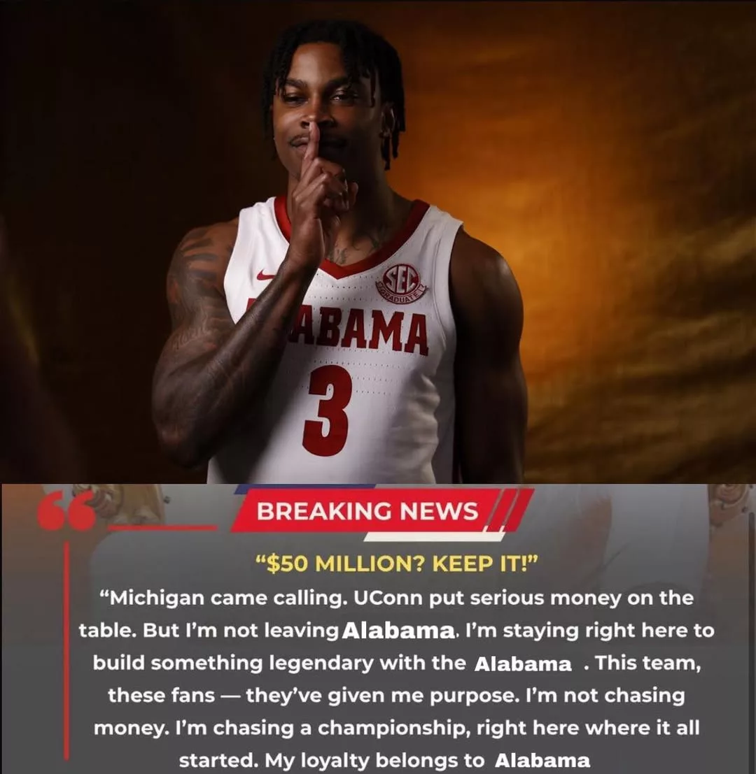 Cover Image for 🚨 “$50 MILLION? KEEP IT!” — Latrell Wrightsell Jr. Stuns College Basketball, Rejects Powerhouse Offers to Stay Loyal to Alabama Crimson Tide men’s basketball