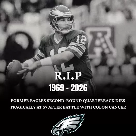 Cover Image for 💔 SAD NEWS: The Philadelphia Eagles community is mourning today… A former second-round quarterback has passed away at the age of 57 after a painful battle with colon cancer. But this loss is more than just football. He was a fighter through every chapter of life — on the field and far beyond it. A devoted family man, a respected teammate, and someone whose strength inspired those around him even in his hardest moments. Today, fans aren’t just remembering a player… they’re honoring a life filled with courage and love. 🙏 👉 The full story behind his journey, his battle, and the legacy he leaves behind is truly heartbreaking…