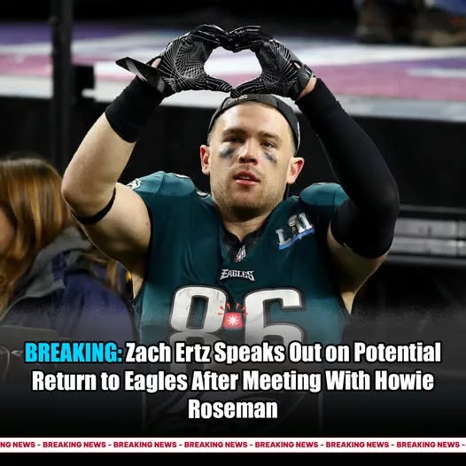 Cover Image for 🦅 GREAT NEWS IN PHILLY 🦅 After a 3-hour meeting with Howie Roseman, Zach Ertz has finally spoken about a potential return to the Philadelphia Eagles for the 2026 season. 😳 The reunion fans have been dreaming of might be closer than ever—and his words are turning heads across the league. Is a comeback really happening? 👀 👉 The full details behind his decision will surprise you… read more below!