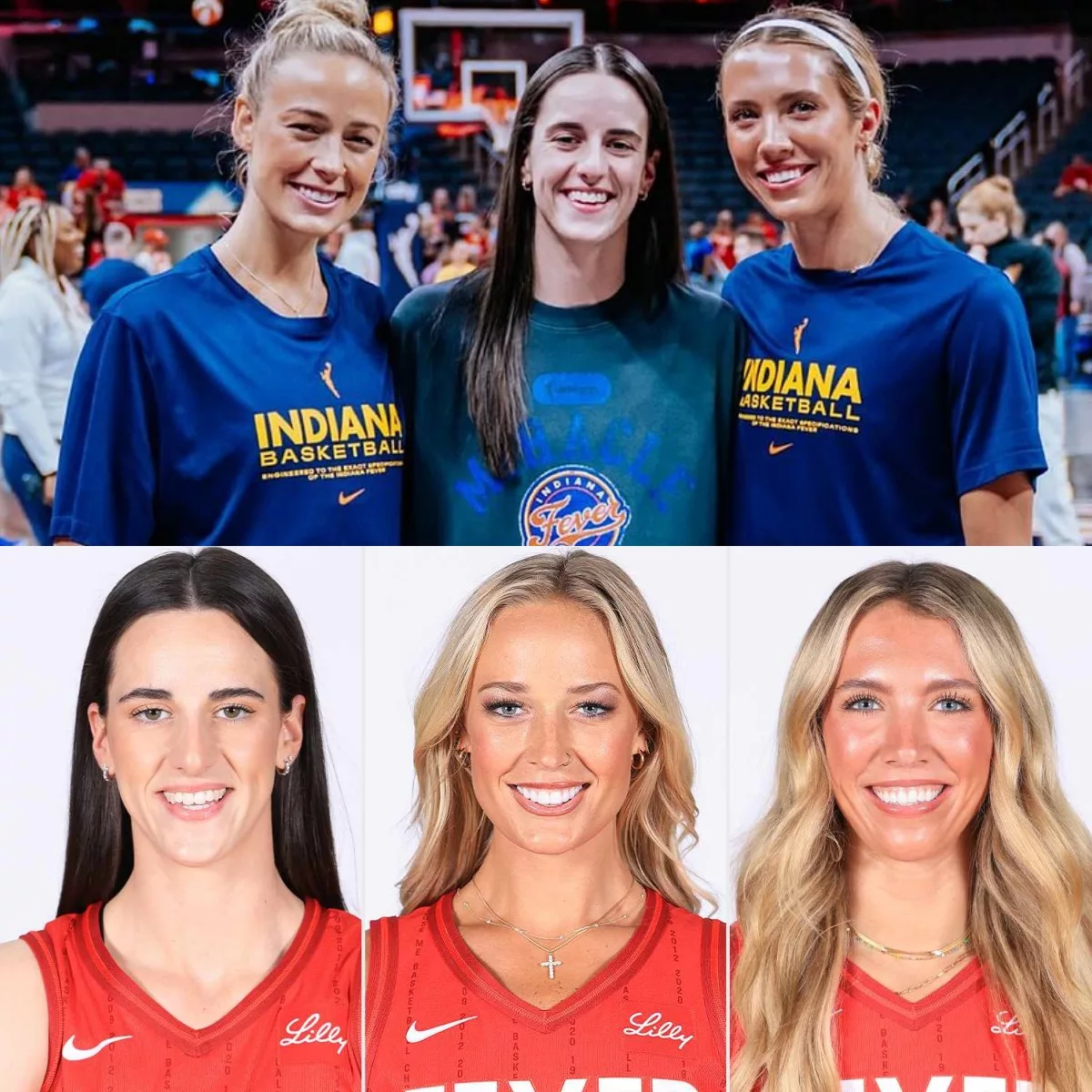 Cover Image for “THE BIG THREE ARE BACK!”: Lexie Hull and Sophie Cunningham officially re-sign with the Indiana Fever alongside Caitlin Clark