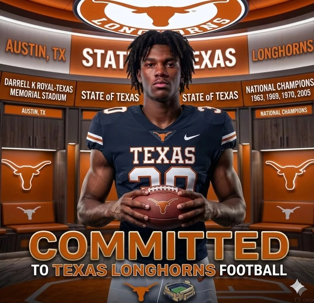 Cover Image for Nation’s No. 1 Star Player has officially committed to the Texas Longhorns football program, adding significant talent to their roster and…