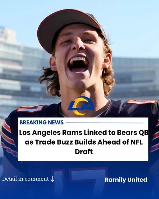 Cover Image for 🚨 BREAKING: Trade buzz is heating up as the Los Angeles Rams are now being linked to a quarterback from the Chicago Bears ahead of the upcoming NFL Draft.  With uncertainty surrounding the future at the QB position, this potential move could signal a major shift in the Rams’ long-term plans. Is this a backup option… or the beginning of a blockbuster change under center?  Fans are already speculating about which Bears QB is involved and what the Rams might be willing to give up in return.  👉 The rumors are getting louder… and the truth behind this possible trade could change everything in Los Angeles.