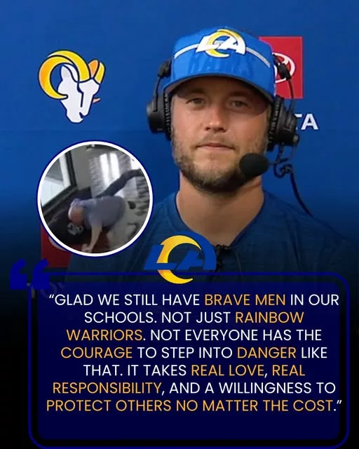 Cover Image for 🙏 HEARTWARMING MOMENT 🙏 Matthew Stafford of the Los Angeles Rams shared an emotional message of gratitude after an Oklahoma school principal’s heroic actions ensured every student got out safely. ❤️ In a world full of headlines, this is the kind of story that truly matters—courage, leadership, and lives protected. Stafford’s words say it all… and they’re touching hearts everywhere. 👀 👉 The full story will restore your faith in humanity… read more below!
