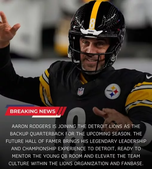 Cover Image for 🦁 GREAT MOVE? Aaron Rodgers is reportedly joining the Detroit Lions as a veteran backup — and the move is already turning heads across the league.  Adding a future Hall of Famer brings instant credibility, leadership, and invaluable experience to Detroit’s QB room. Even in a backup role, Rodgers’ presence could elevate the entire offense and mentor the next generation.  👉 But why would a legend take this step… and what does it really mean for the Lions’ future? The full story might surprise you.